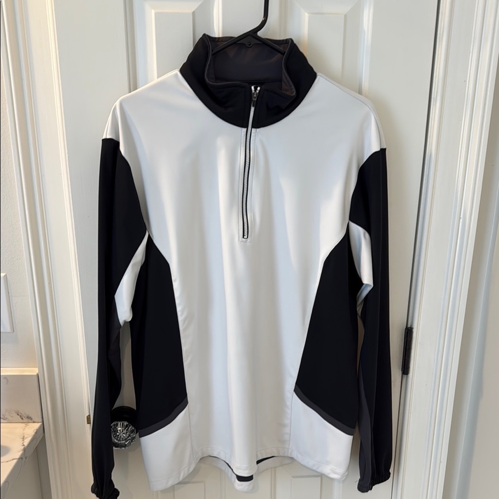Stylish Black and White Windbreaker for Men